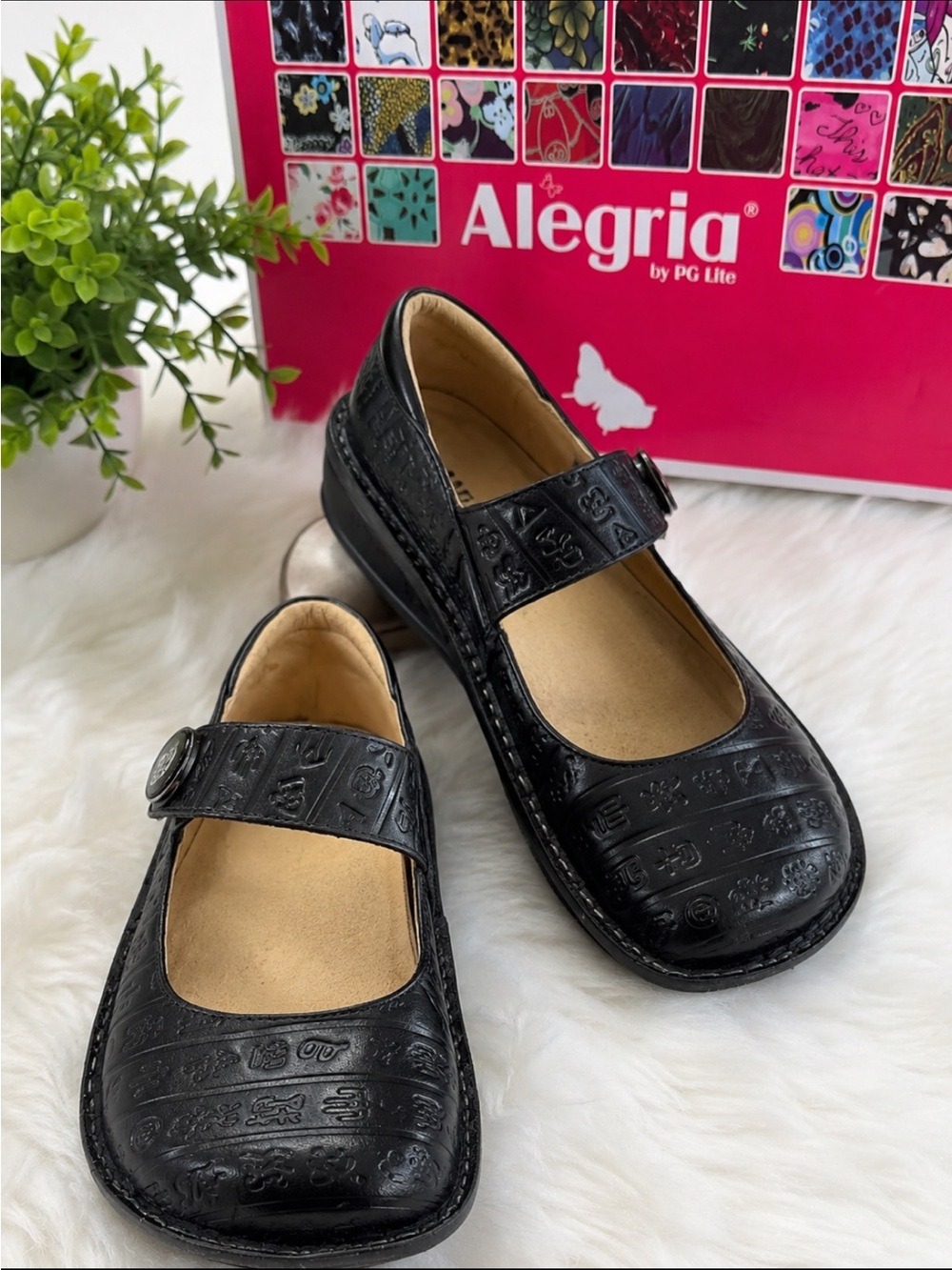 Alegria Black Mary Jane Flats for Women